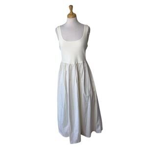 NORDSTROM SIGNATURE Two Tone Cream Tank Maxi Dress Size Medium